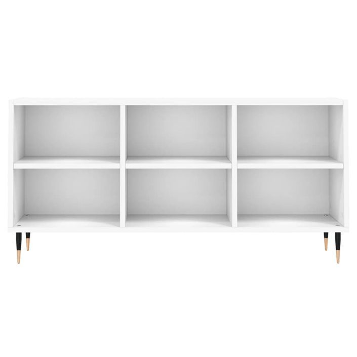 Meuble TV blanc 103,5x30x50 cm bois d'ingénierie - Photo n°4