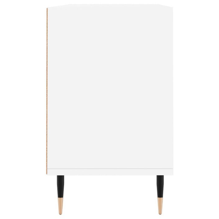 Meuble TV blanc 103,5x30x50 cm bois d'ingénierie - Photo n°5