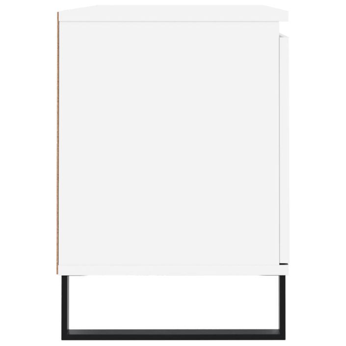 Meuble TV blanc 104x35x50 cm bois d'ingénierie - Photo n°7
