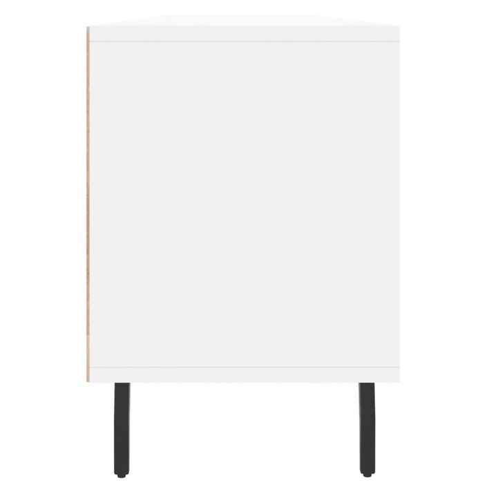 Meuble TV blanc 150x30x44,5 cm bois d'ingénierie - Photo n°7