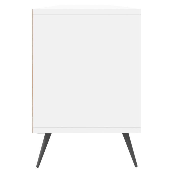 Meuble TV blanc 150x30x44,5 cm bois d'ingénierie - Photo n°7