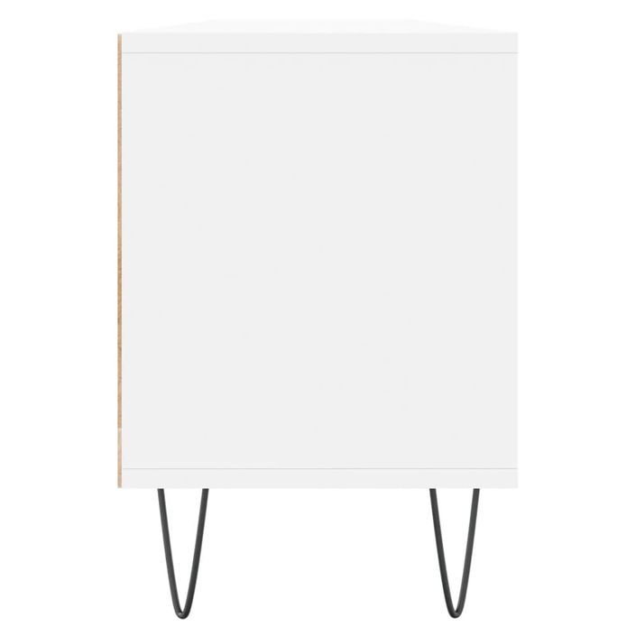 Meuble TV blanc 150x30x44,5 cm bois d'ingénierie - Photo n°7
