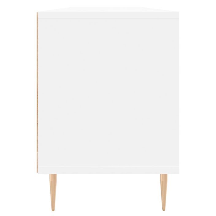 Meuble TV blanc 150x30x44,5 cm bois d'ingénierie - Photo n°7