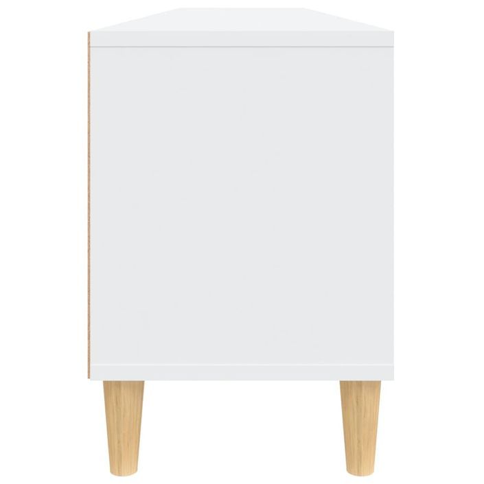 Meuble TV blanc 150x30x44,5 cm bois d'ingénierie - Photo n°8