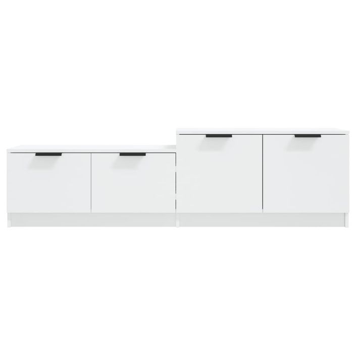 Meuble TV Blanc 158,5x36x45 cm Bois d'ingénierie - Photo n°5