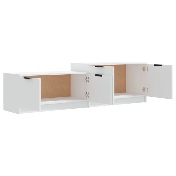 Meuble TV Blanc 158,5x36x45 cm Bois d'ingénierie - Photo n°6