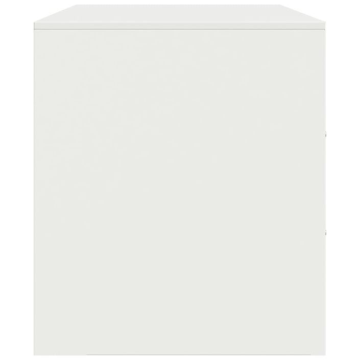 Meuble TV blanc 67x39x44 cm acier - Photo n°8