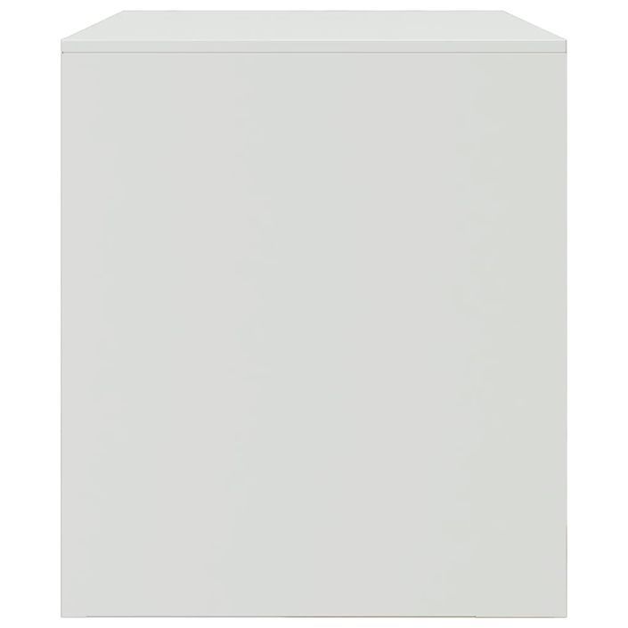 Meuble TV blanc 67x39x44 cm acier - Photo n°8