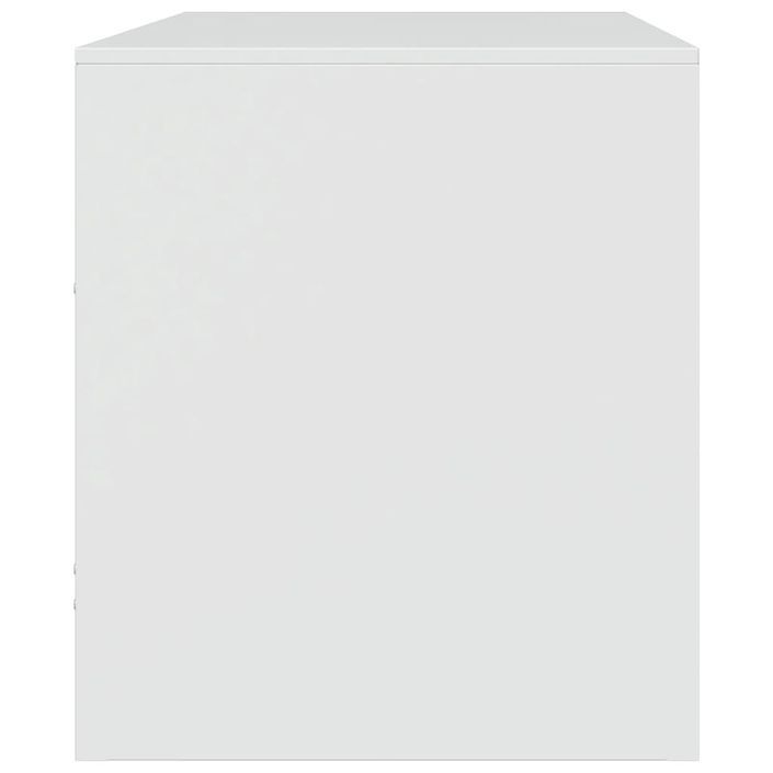 Meuble TV blanc 67x39x44 cm acier - Photo n°8