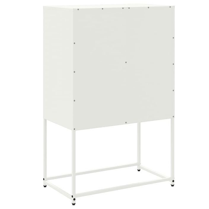 Meuble TV blanc 68x39x60,5 cm acier - Photo n°8