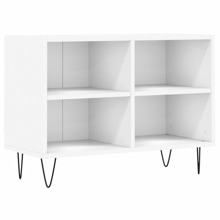 Meuble TV blanc 69,5 x 30 x 50 cm bois d'ingénierie - Photo n°1