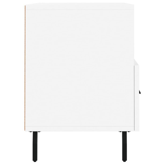 Meuble TV Blanc 80x36x50 cm Bois d'ingénierie - Photo n°7