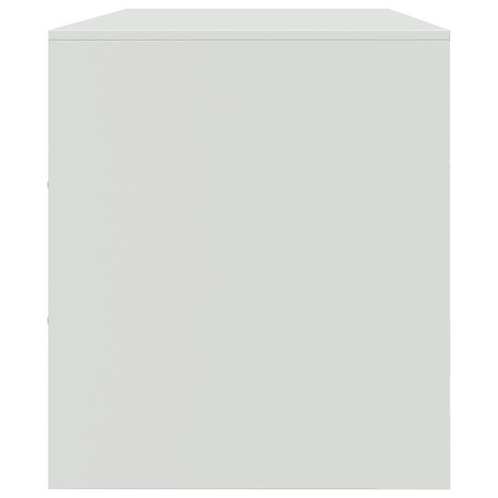 Meuble TV blanc 99x39x44 cm acier - Photo n°8