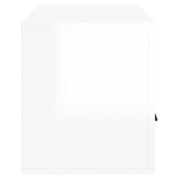 Meuble TV Blanc brillant 100x35x40 cm Bois d'ingénierie - Photo n°8