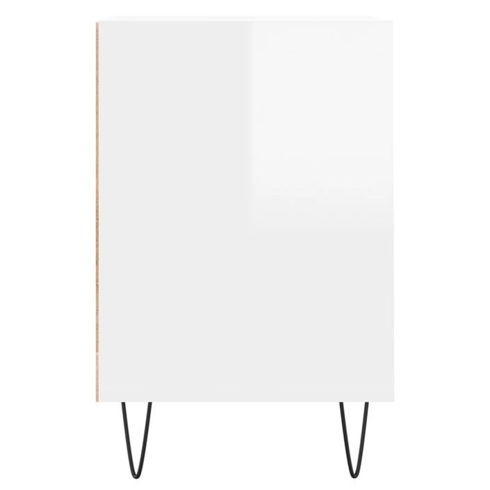 Meuble TV Blanc brillant 100x35x55 cm Bois d'ingénierie - Photo n°7