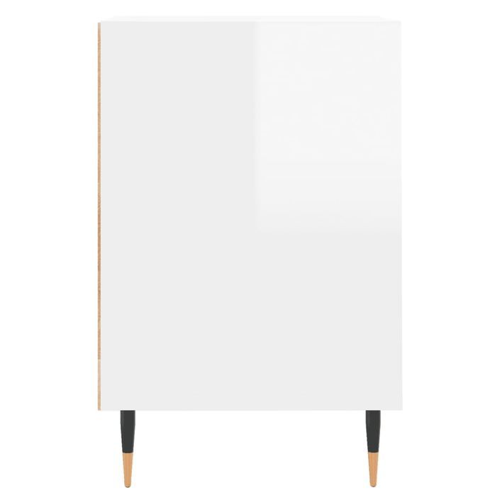 Meuble TV Blanc brillant 100x35x55 cm Bois d'ingénierie - Photo n°7