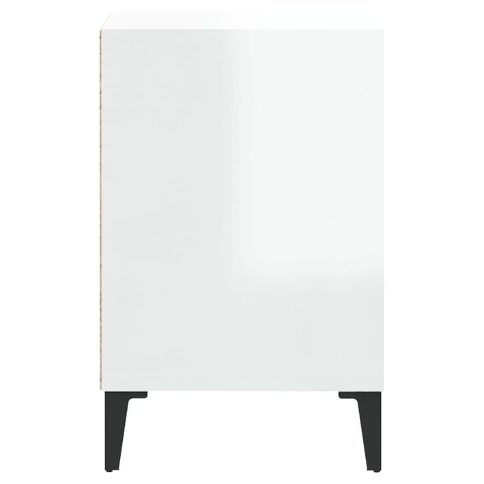 Meuble TV Blanc brillant 100x35x55 cm Bois d'ingénierie - Photo n°7