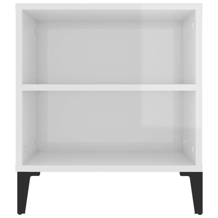 Meuble TV Blanc brillant 102x44,5x50 cm Bois d'ingénierie - Photo n°8