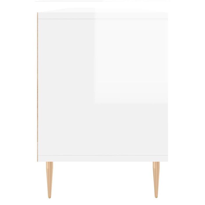 Meuble TV blanc brillant 150x30x44,5 cm bois d'ingénierie - Photo n°7