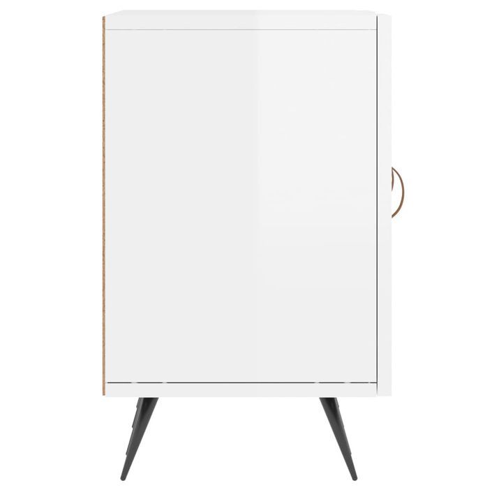 Meuble TV blanc brillant 150x30x50 cm bois d'ingénierie - Photo n°7