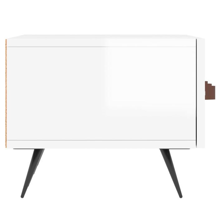 Meuble TV blanc brillant 150x36x30 cm bois d'ingénierie - Photo n°7