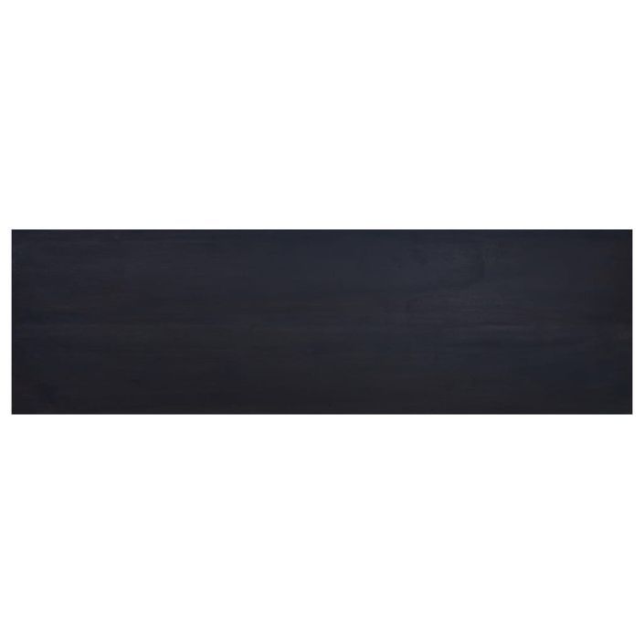 Meuble TV Café noir clair 100x30x45 cm Bois d'acajou massif 2 - Photo n°7