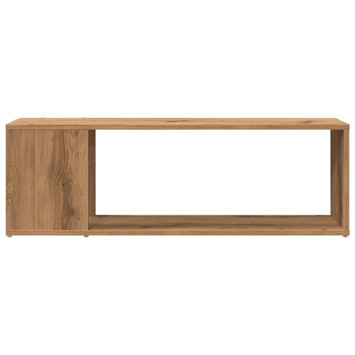 Meuble TV chêne artisanal 100x24x32 cm bois d'ingénierie - Photo n°4