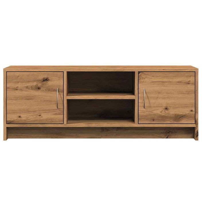 Meuble TV chêne artisanal 102x30x37,5 cm bois d'ingénierie - Photo n°4