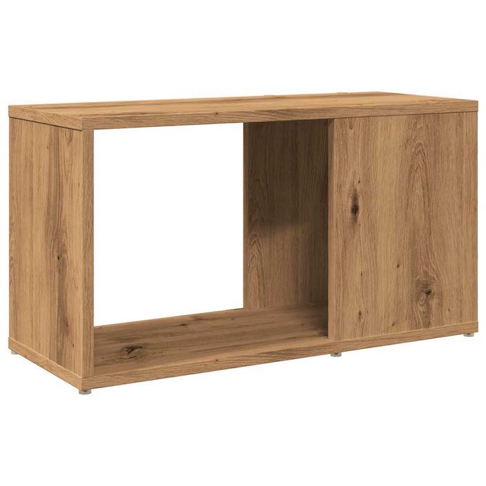 Meuble TV chêne artisanal 60x24x32 cm bois d'ingénierie - Photo n°7