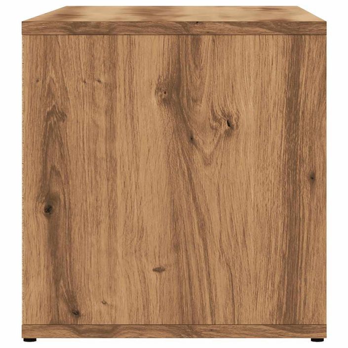 Meuble TV chêne artisanal 80x34x35,5 cm bois d'ingénierie - Photo n°5