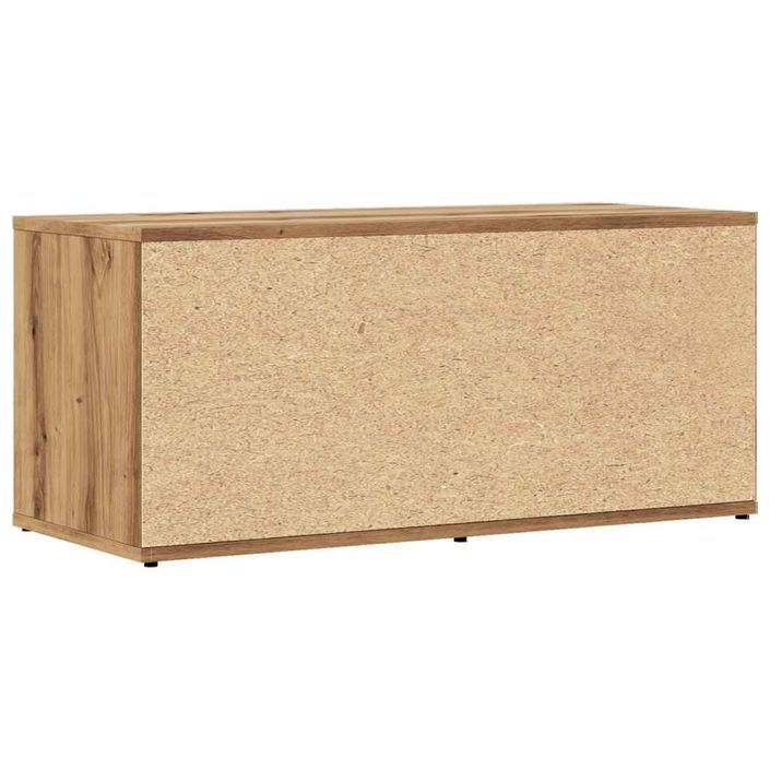 Meuble TV chêne artisanal 80x34x35,5 cm bois d'ingénierie - Photo n°6