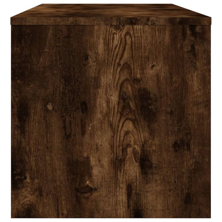 Meuble TV Chêne fumé 100x40x40 cm Bois d'ingénierie - Photo n°5