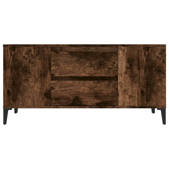 Meuble TV Chêne fumé 102x44,5x50 cm Bois d'ingénierie - Photo n°6