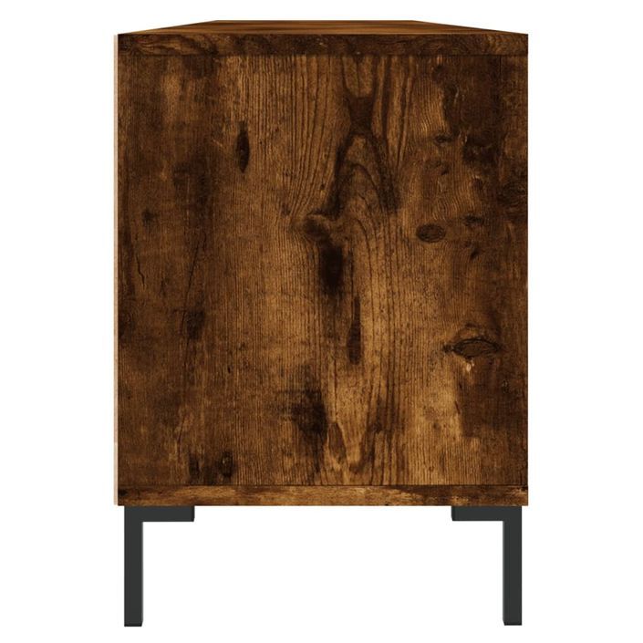 Meuble TV chêne fumé 150x30x44,5 cm bois d'ingénierie - Photo n°7