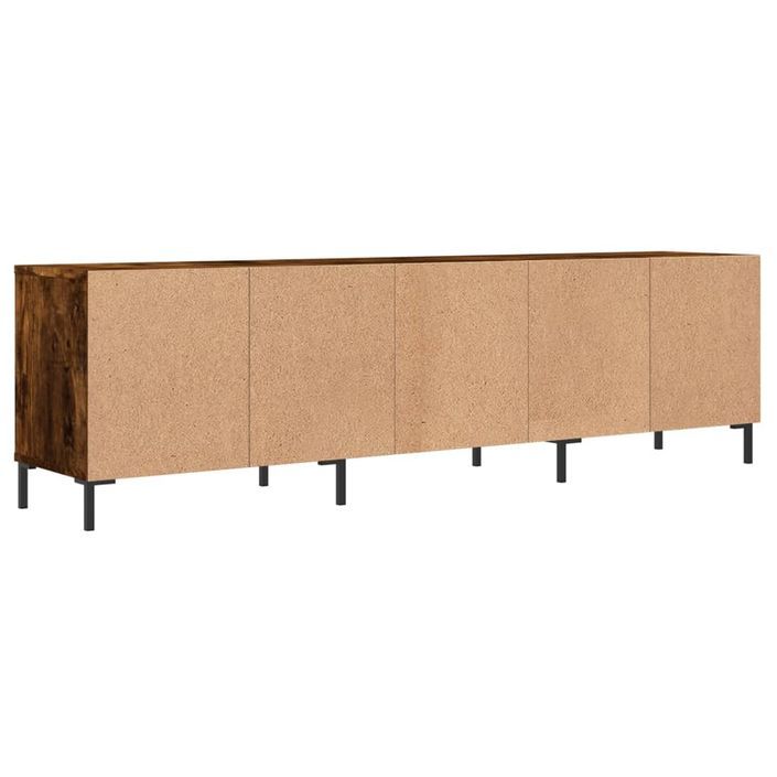 Meuble TV chêne fumé 150x30x44,5 cm bois d'ingénierie - Photo n°8