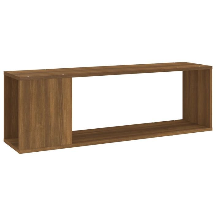 Meuble TV Chêne marron 100x24x32 cm Bois d'ingénierie - Photo n°2