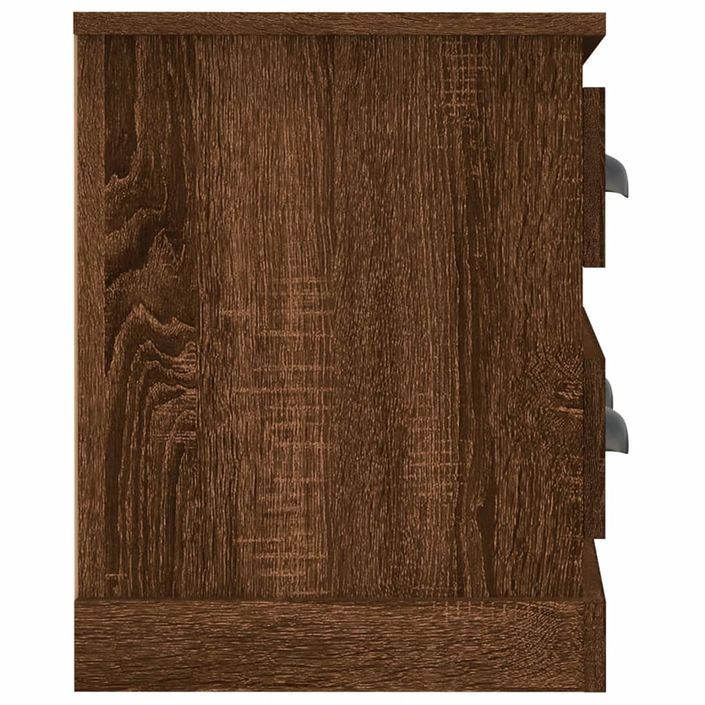 Meuble TV chêne marron 100x35,5x45 cm bois d'ingénierie - Photo n°7