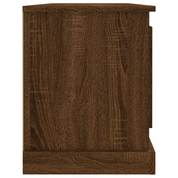 Meuble TV chêne marron 100x35,5x45 cm bois d'ingénierie - Photo n°7