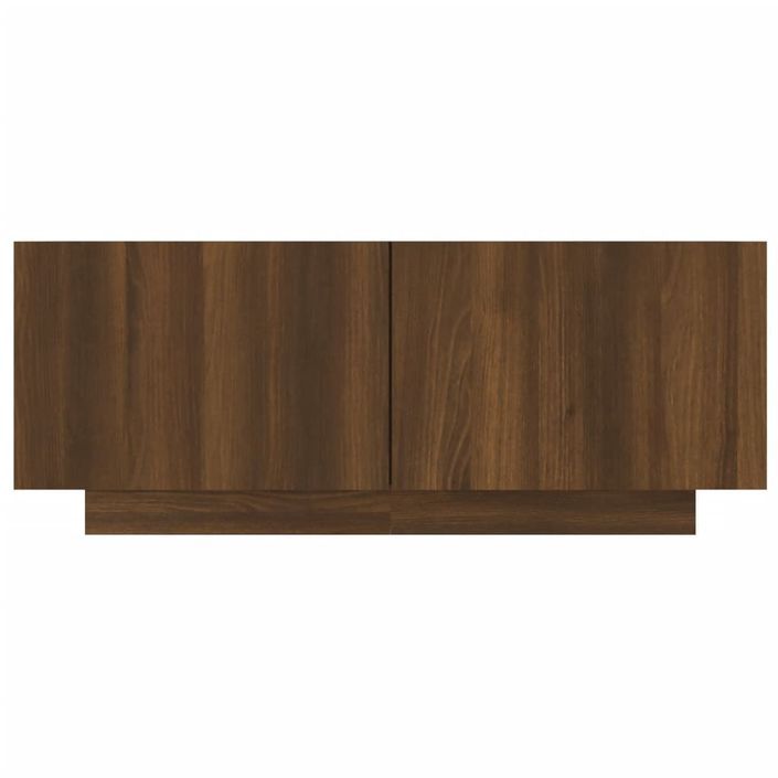 Meuble TV Chêne marron 100x35x40 cm Bois d'ingénierie - Photo n°4