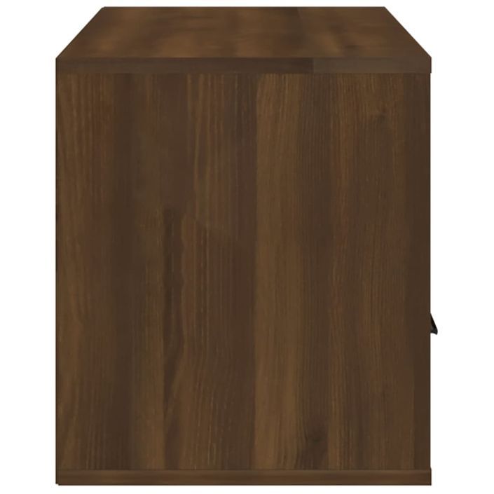 Meuble TV Chêne marron 100x35x40 cm Bois d'ingénierie - Photo n°8