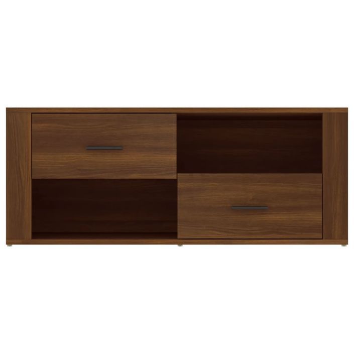 Meuble TV Chêne marron 100x35x40 cm Bois d'ingénierie - Photo n°6