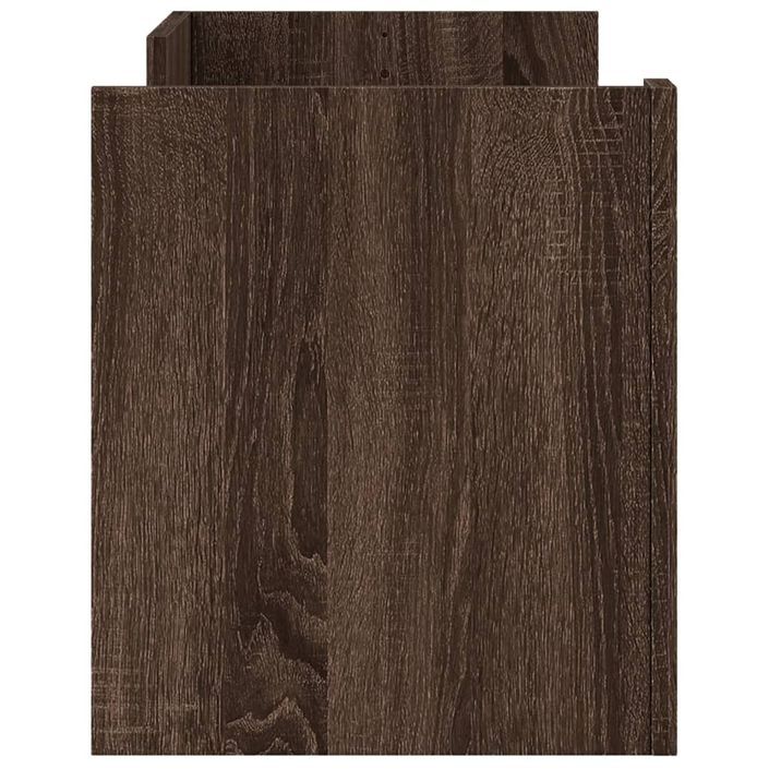 Meuble TV Chêne marron 100x35x40 cm Bois d'ingénierie - Photo n°5