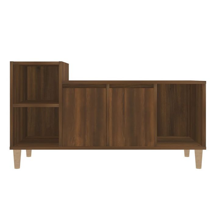 Meuble TV Chêne marron 100x35x55 cm Bois d'ingénierie - Photo n°5