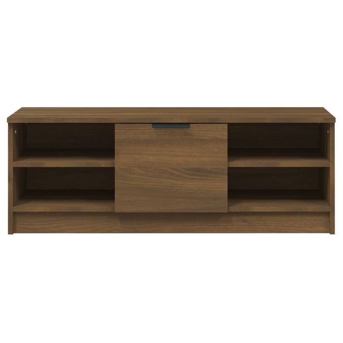 Meuble TV Chêne marron 102x35,5x36,5 cm Bois d'ingénierie - Photo n°6