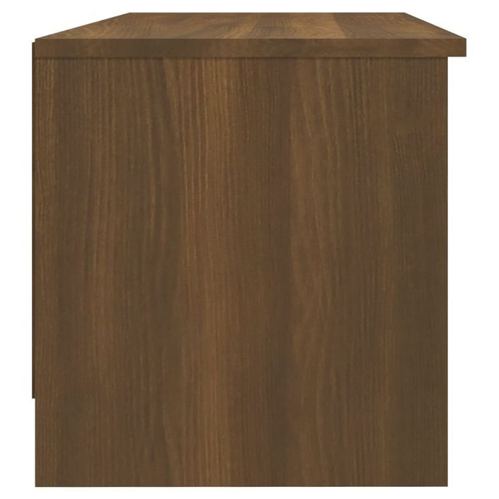 Meuble TV Chêne marron 102x35,5x36,5 cm Bois d'ingénierie - Photo n°7