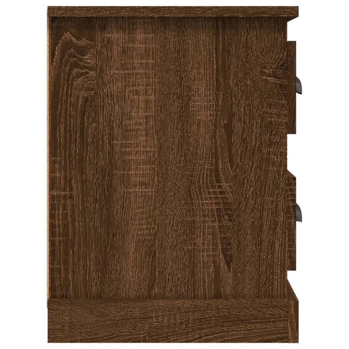 Meuble TV chêne marron 102x35,5x47,5 cm bois d'ingénierie - Photo n°8