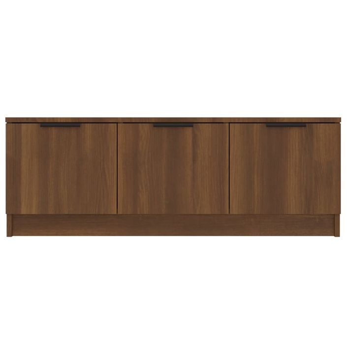 Meuble TV Chêne marron 102x35x36,5 cm Bois d'ingénierie - Photo n°6