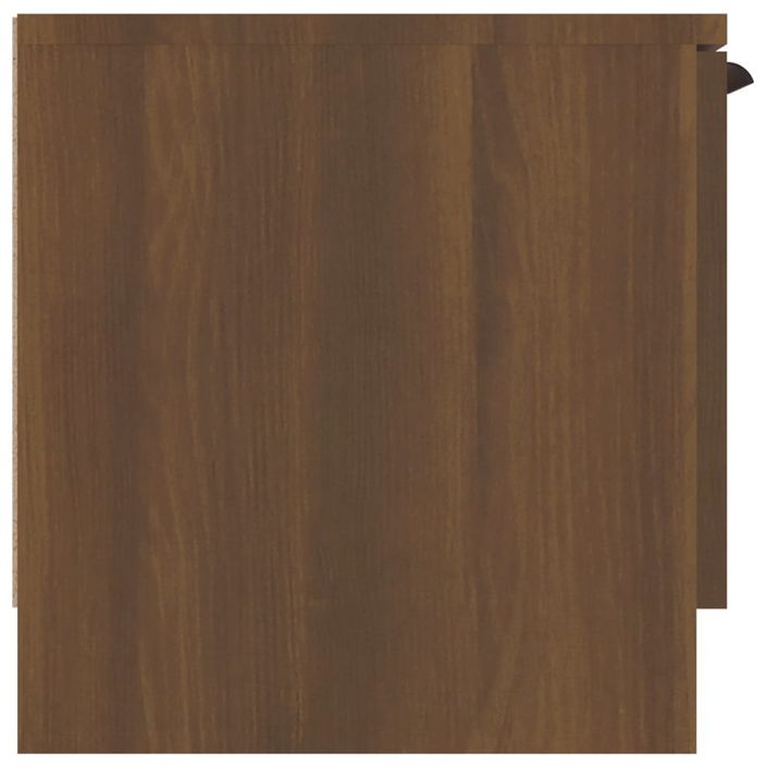 Meuble TV Chêne marron 102x35x36,5 cm Bois d'ingénierie - Photo n°8