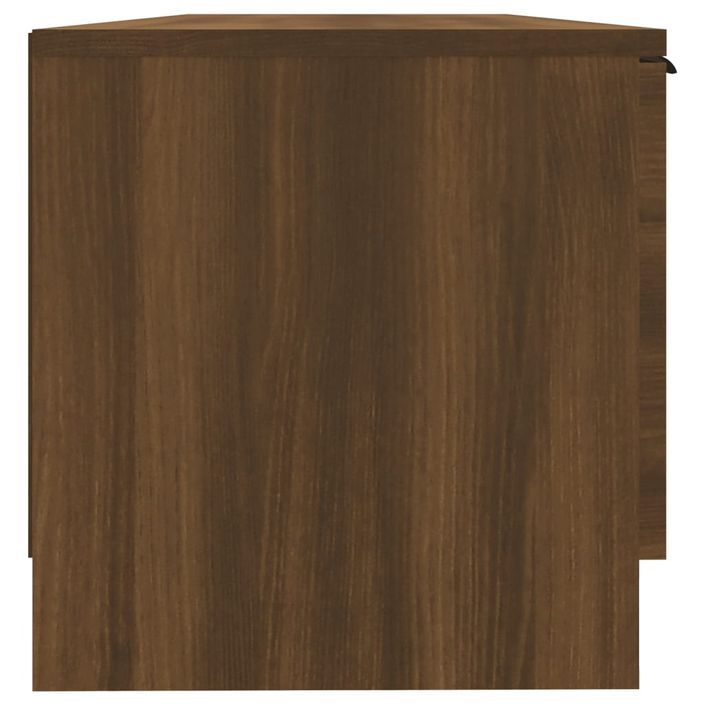 Meuble TV Chêne marron 102x35x36,5 cm Bois d'ingénierie - Photo n°5