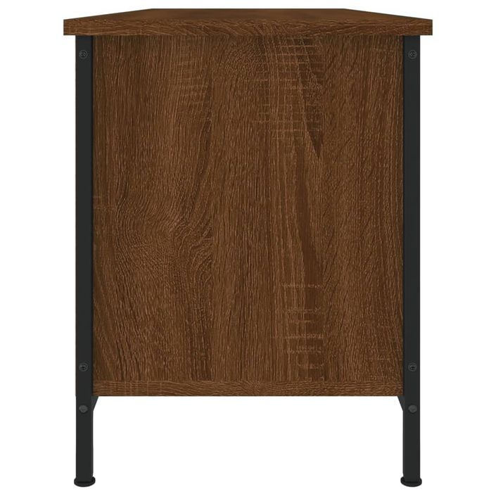 Meuble TV chêne marron 102x35x45 cm bois d'ingénierie - Photo n°6